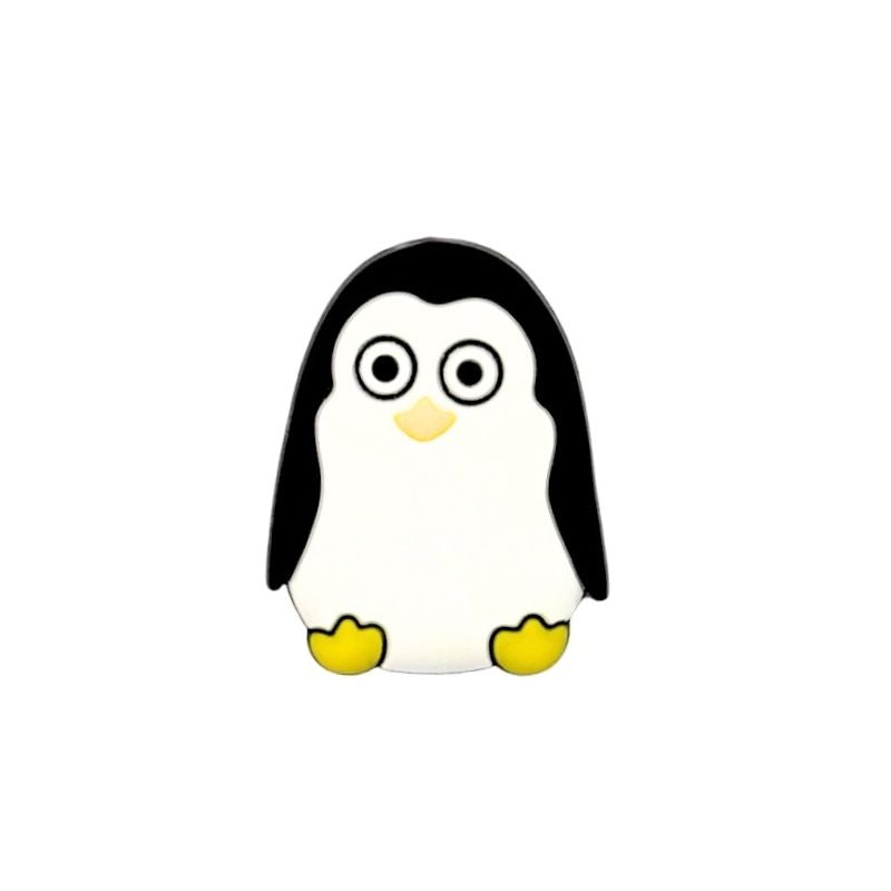 formina in silicone alimentare per dentizione neonati a forma di pinguino