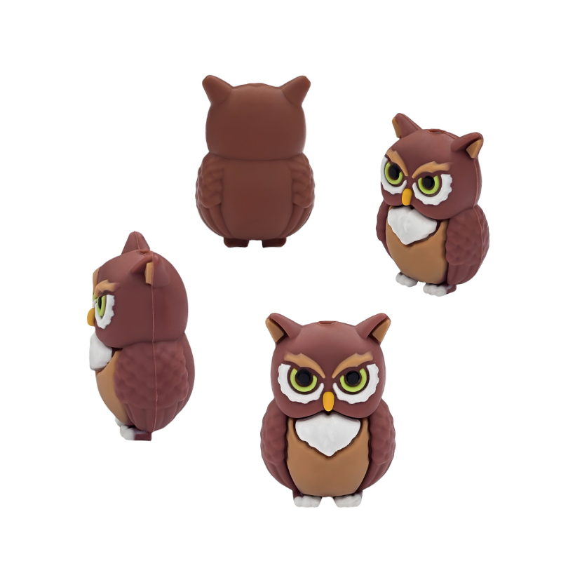 Gufo 3D in Silicone 25x27x13mm