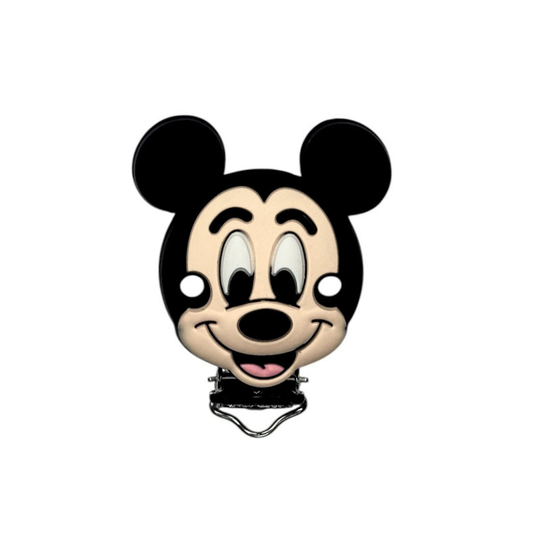 clip in silicone alimentare per dentizione neonati topolino 40x40mm