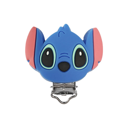 clip in silicone alimentare per dentizione neonati a forma stitch