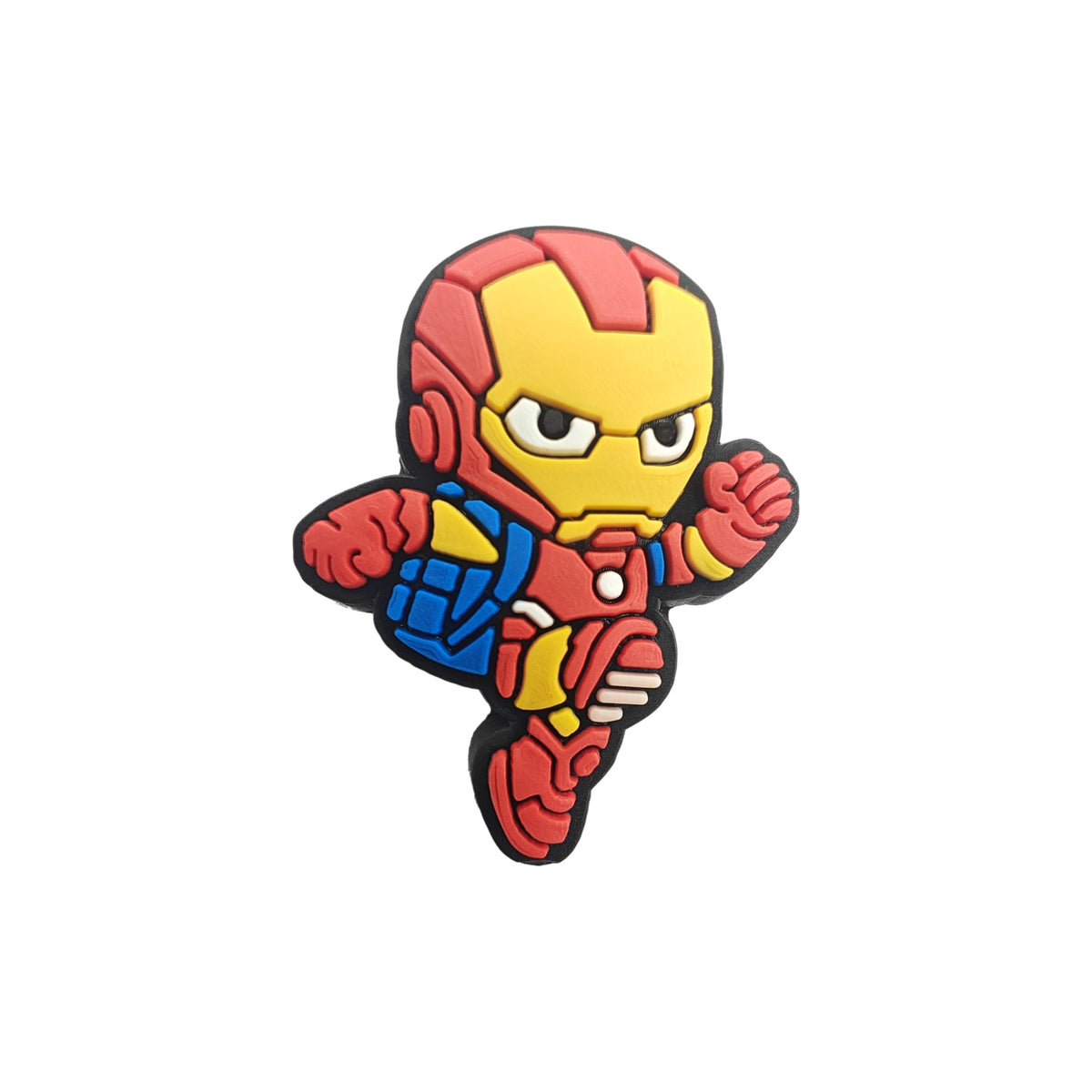 formina in silicone per dentizione perlina Iron Man - 32x26mm