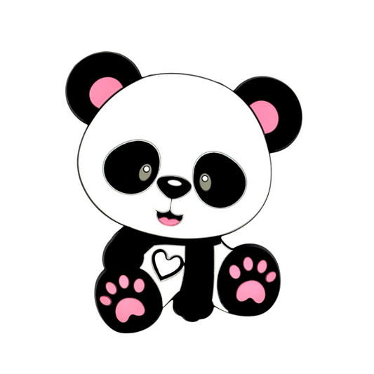 massaggiagengive Panda silicone dentizione neonato Rosa